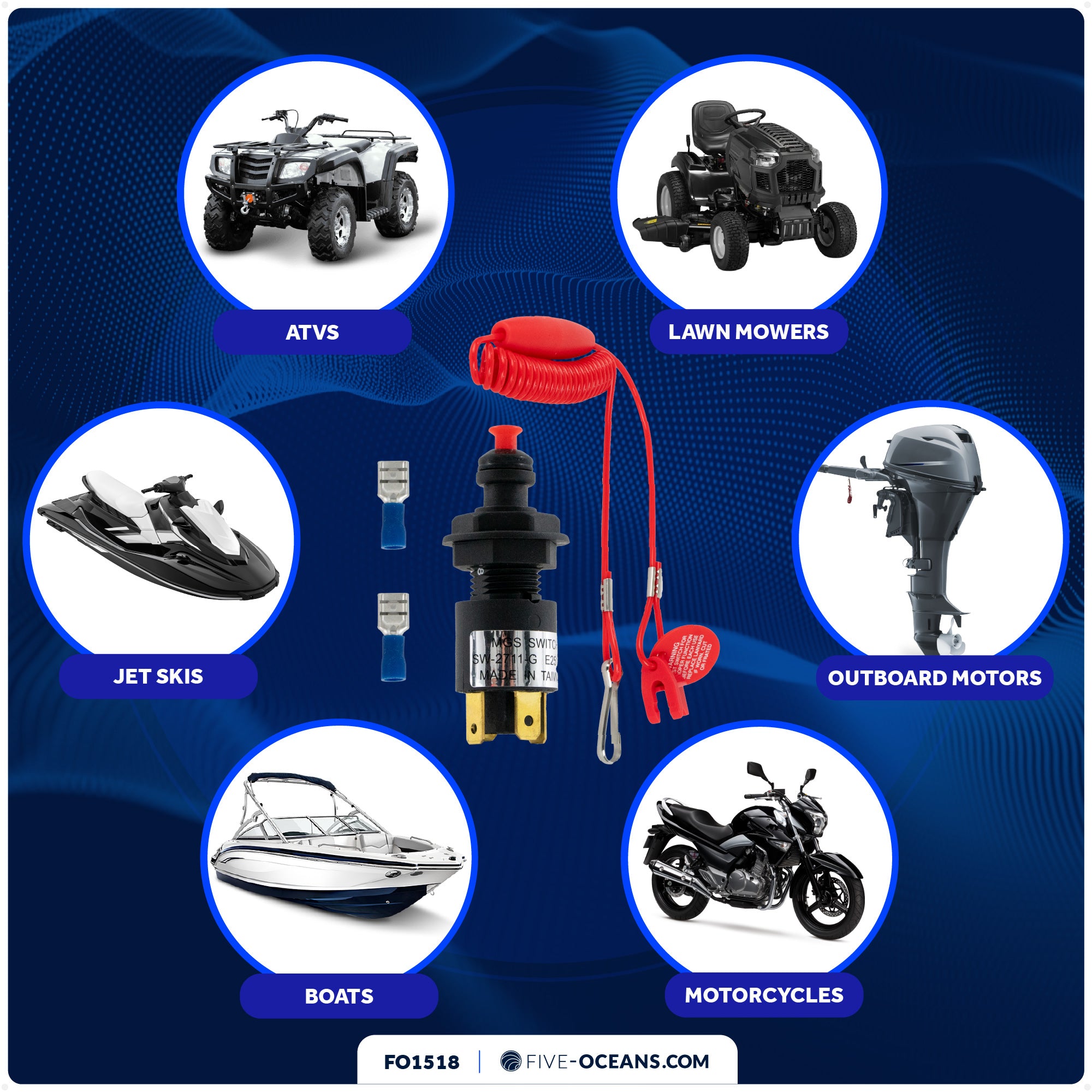 Emergency Cut-Off Switch, 12V, 12-Pack - FO1518-M12