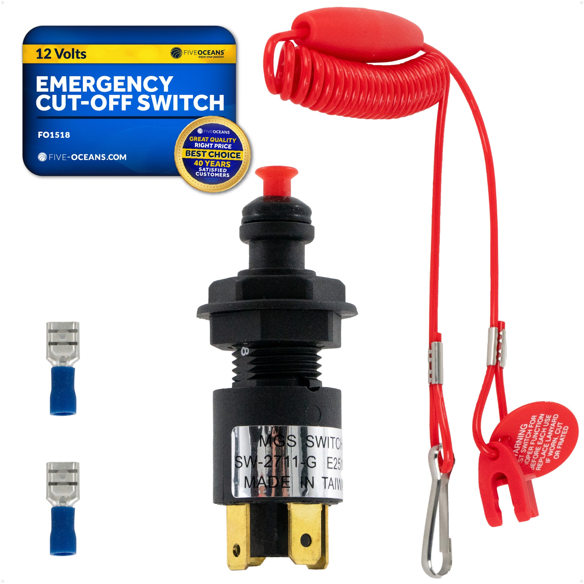 Emergency Cut-Off Switch, 12 Volts - FO1518 - Five Oceans