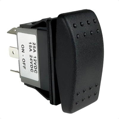 2-Pin On-Off Rocker Switch, SPST, 25A/12V DC - 15A/24V DC - FO1525 - Five Oceans