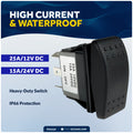 2-Pin On-Off Rocker Switch, SPST, 25A/12V DC - 15A/24V DC - FO1525 - Five Oceans
