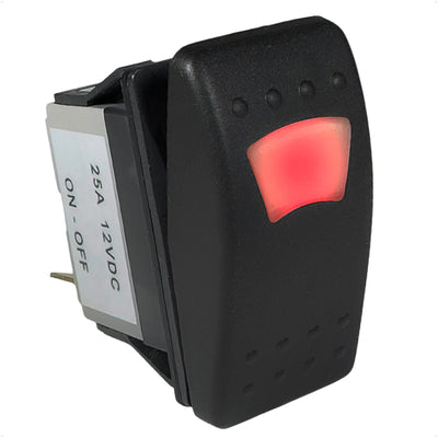 3-Pin On-Off LED Rocker Switch, SPST, 25A/12V DC - 15A/24V DC - FO1526 - Five Oceans