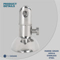 Bimini Quick Release Swivel Deck Hinge, Stainless Steel - FO1529 - Five Oceans