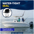 Garboard Drain Plug for 1" Transom Hole, Chrome Plated Brass/Black Nylon - FO1570 - Five Oceans