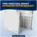 Outboard Motor Rail-Mount Bracket, Fits Motors Up to 80 Lb - FO1586 - Five Oceans