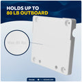 Outboard Motor Rail-Mount Bracket, Fits Motors Up to 80 Lb - FO1586 - Five Oceans