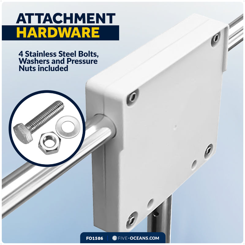Outboard Motor Rail-Mount Bracket, Fits Motors Up to 80 Lb - FO1586 - Five Oceans