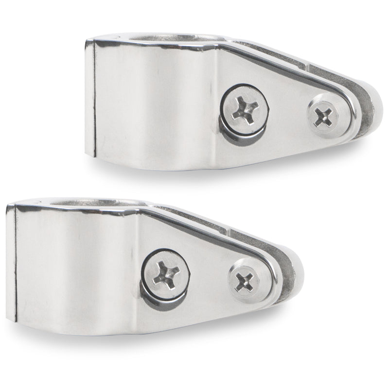 Bimini Top Hinged Jaw Slide, 7/8" Stainless Steel 2-Pack - FO1632-M2 - Five Oceans