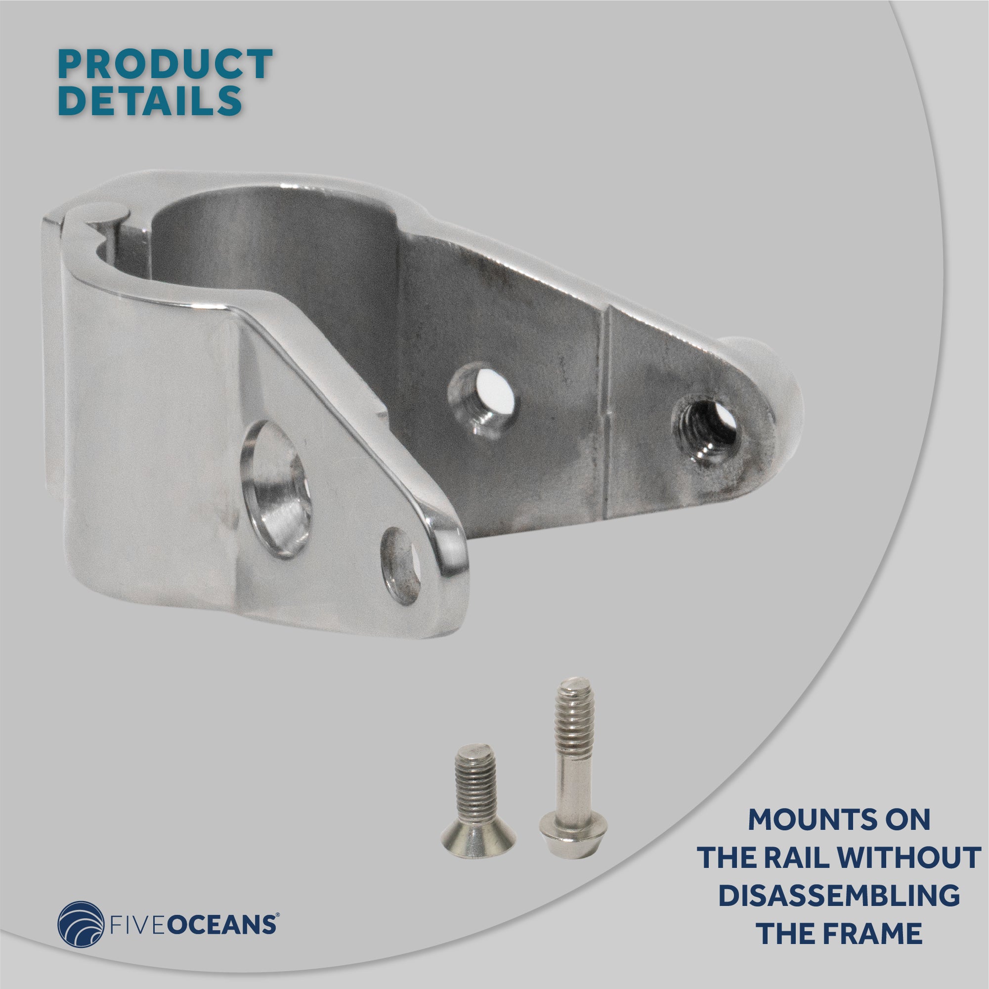 Bimini Top Hinged Jaw Slide, 7/8" Stainless Steel 2-Pack - FO1632-M2 - Five Oceans