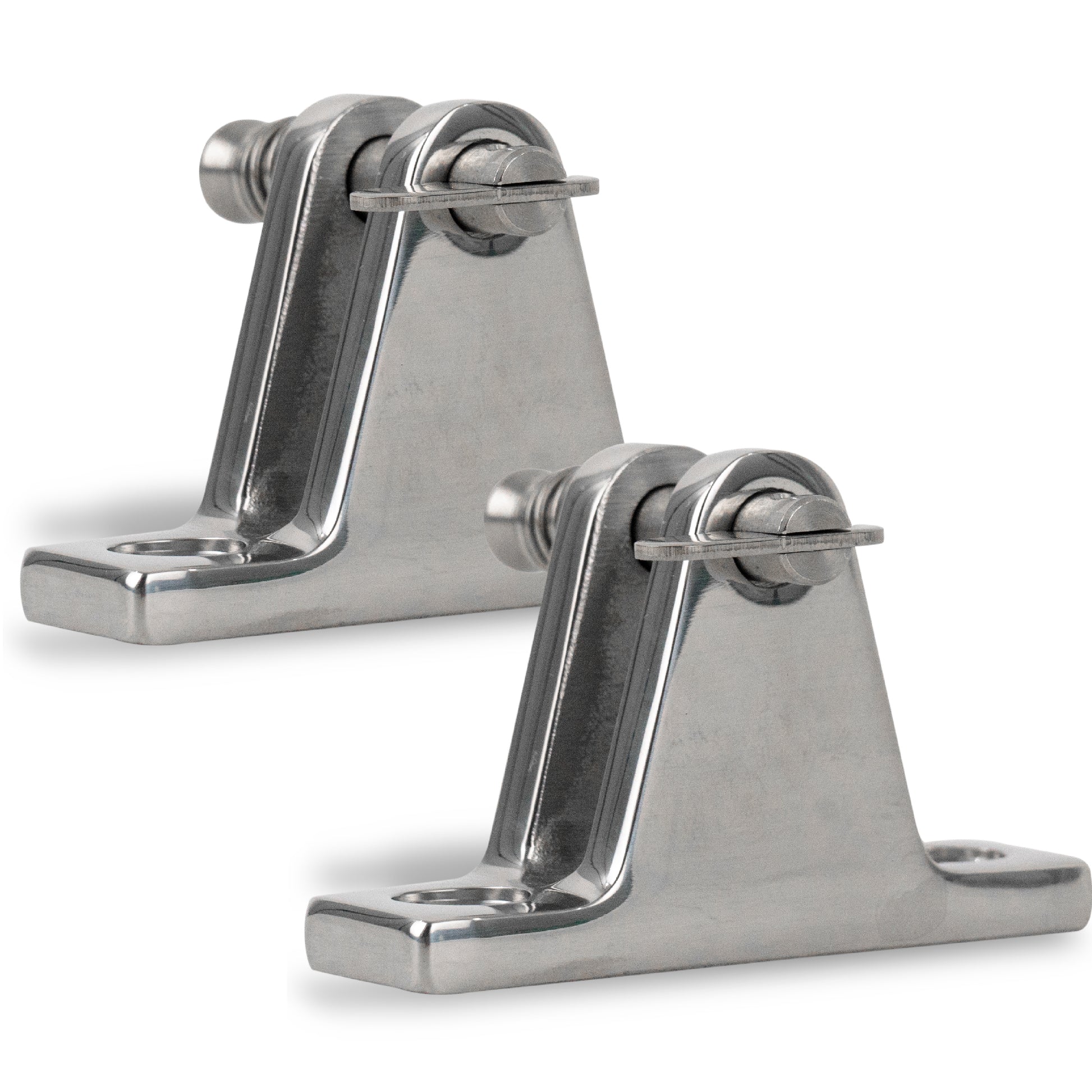 Bimini Top Hardware 90 Degree Deck Hinge with Removable Pin, AISI316 Stailess Steel - 2-Pack - FO1671-M2 - Five Oceans