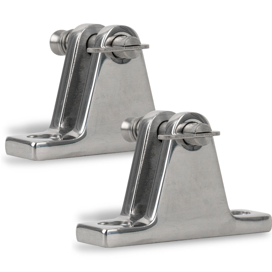 Bimini Top Hardware 90 Degree Deck Hinge with Removable Pin, AISI316 Stailess Steel - 2-Pack - FO1671-M2 - Five Oceans