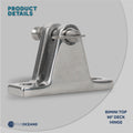 Bimini Top Hardware 90 Degree Deck Hinge with Removable Pin, AISI316 Stailess Steel - 2-Pack - FO1671-M2 - Five Oceans