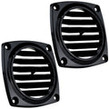 6-Slotted Louvered Flush Hose Ventilators, 3" Hose Diameter, Black, 2-Pack - FO1675-M2 - Five Oceans