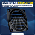 6-Slotted Louvered Flush Hose Ventilators, 3" Hose Diameter, Black, 2-Pack - FO1675-M2 - Five Oceans