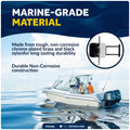 Garboard Drain Plug For 1-1/4" Transom Hole, Chrome Plated Brass/Black Nylon - FO1682 - Five Oceans