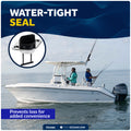 Garboard Drain Plug For 1-1/4" Transom Hole, Chrome Plated Brass/Black Nylon - FO1682 - Five Oceans