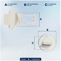 Garboard Drain Plug For 1" Transom Hole, White Nylon - FO1794 - Five Oceans