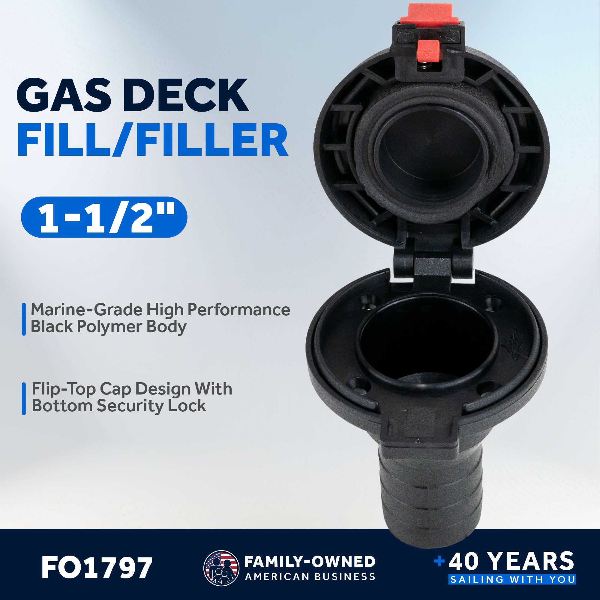 Gas Deck Fill/Filler, 1-1/2" Hose - FO1797