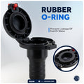 Gas Deck Fill, 1-1/2" I.D. Hose, Black - FO1797 - Five Oceans
