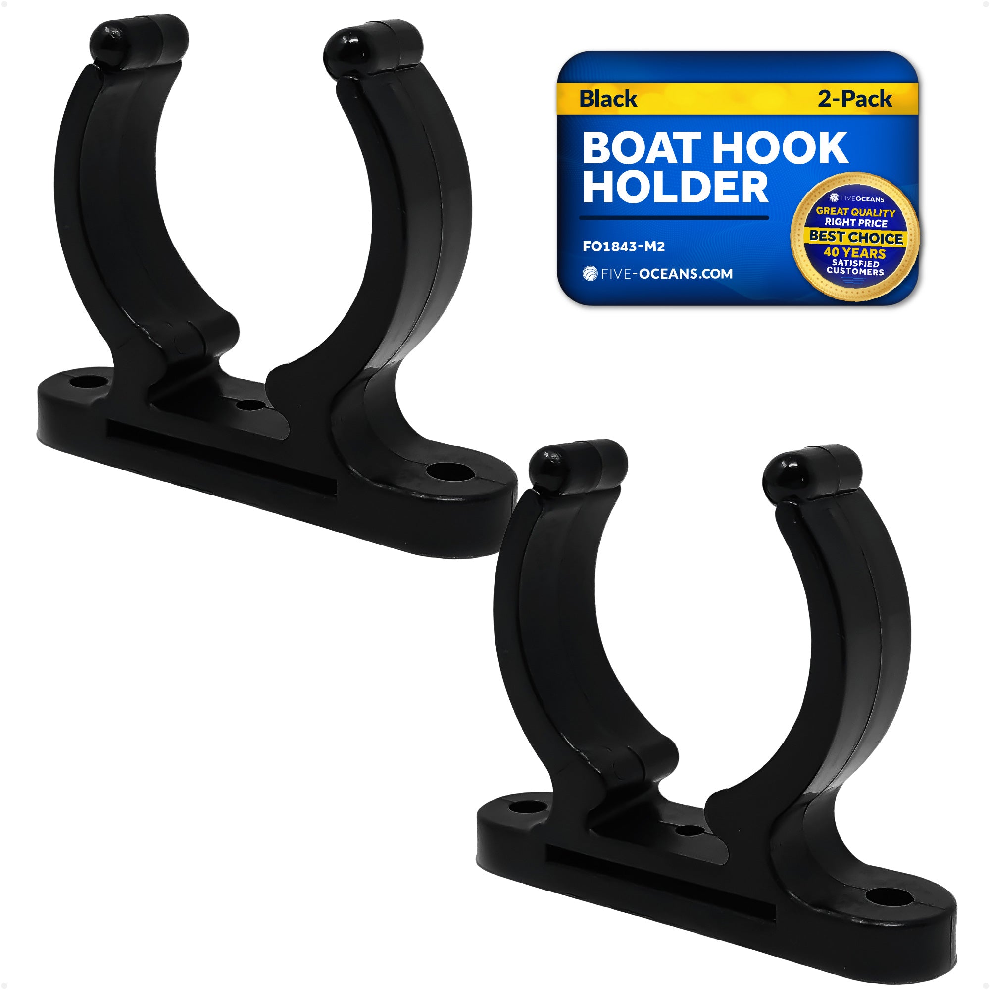 Boat Hook Holder, Up to 1-1/2" Tube Diameter - 2-Pack - FO1843-M2