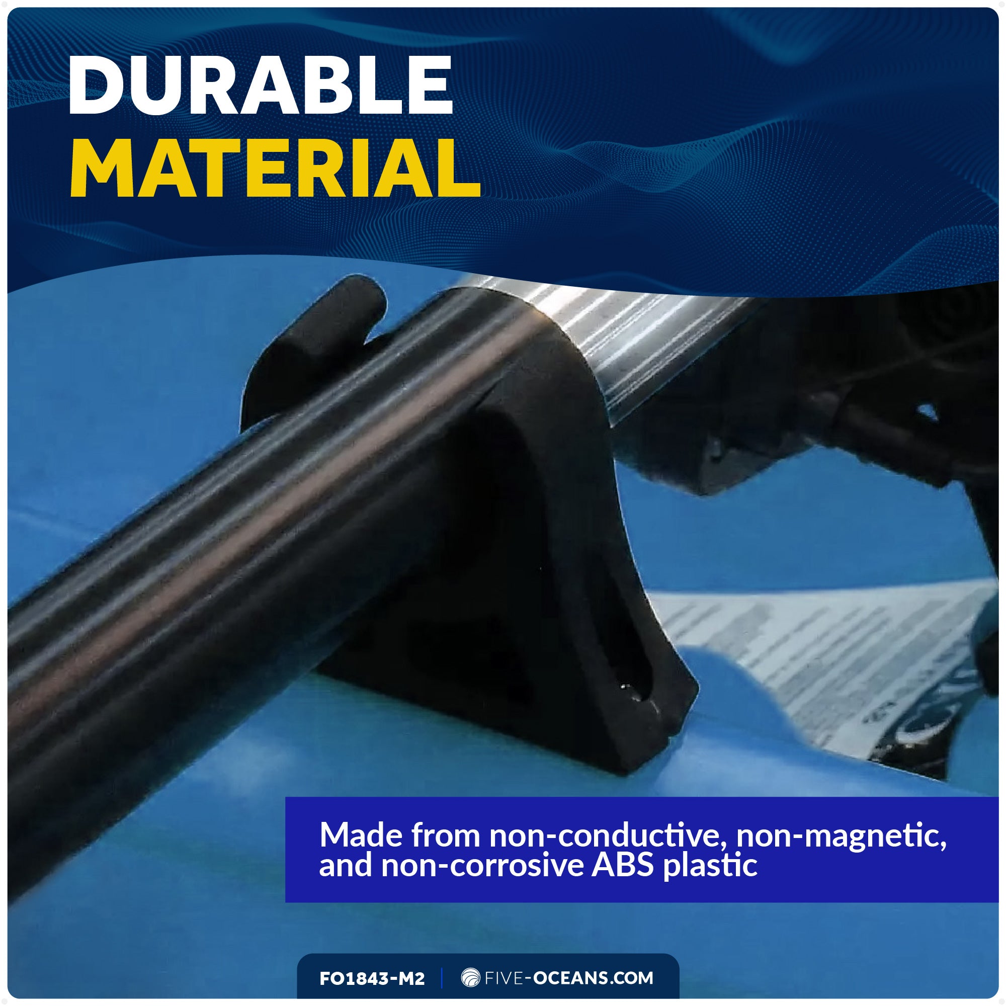 Boat Hook Holder, Up to 1-1/2" Tube Diameter - 2-Pack - FO1843-M2 - Five Oceans