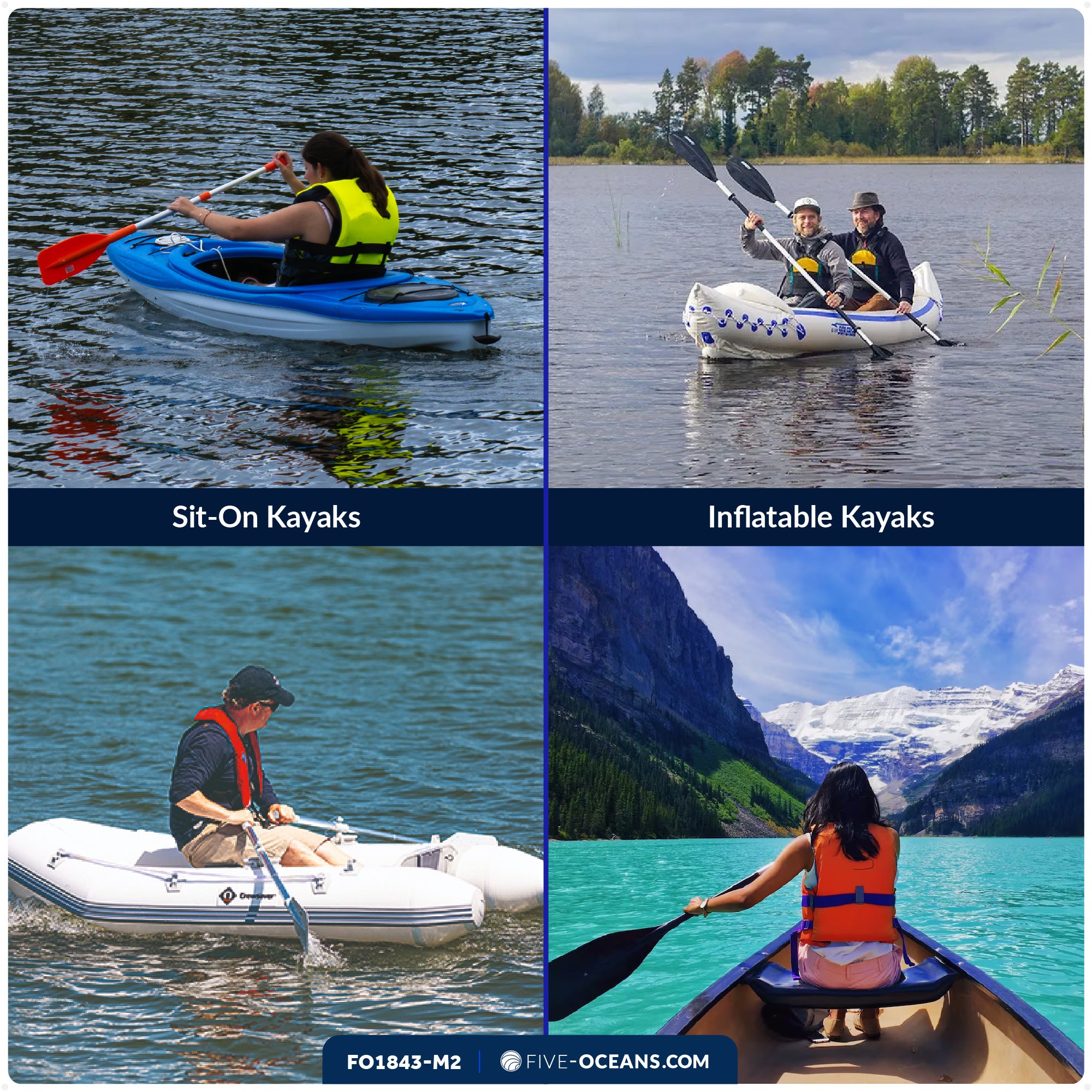 Boat Hook Holder, Up to 1-1/2" Tube Diameter - 2-Pack - FO1843-M2 - Five Oceans