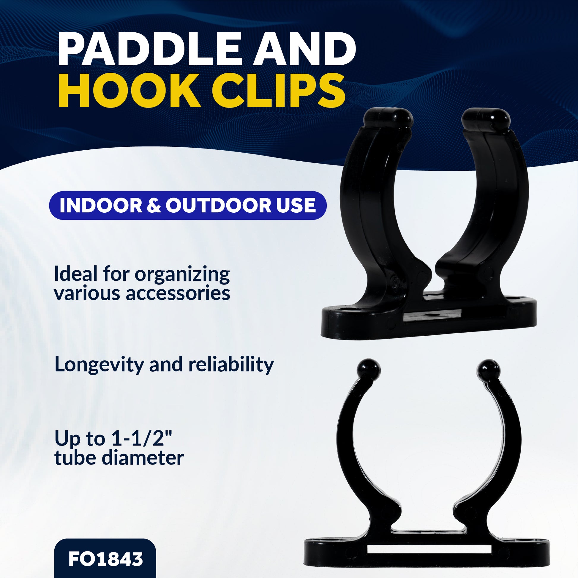 Boat Hook Holder, Up to 1-1/2" Tube Diameter - FO1843 - Five Oceans