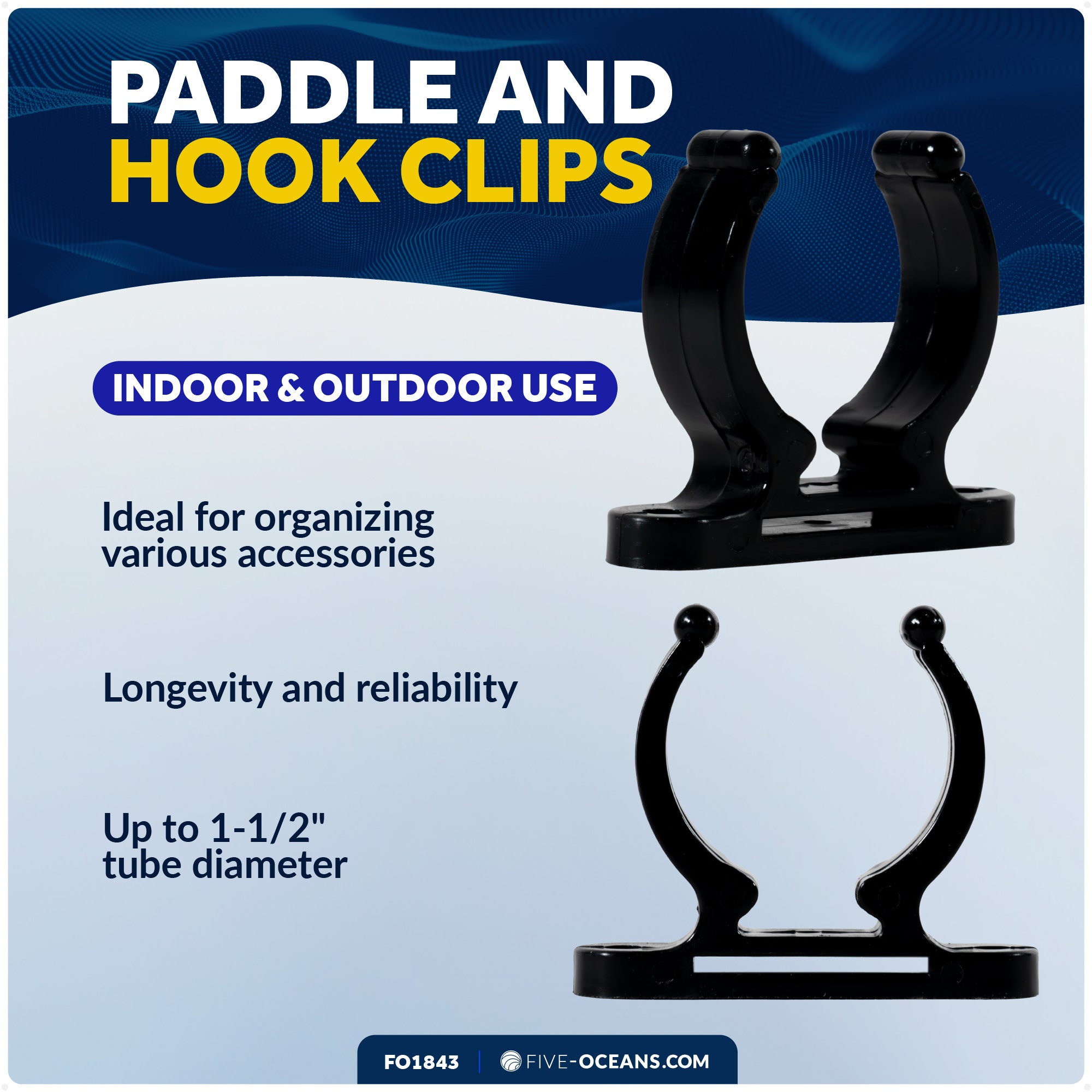 Boat Hook Holder, Up to 1-1/2" Tube Diameter - FO1843
