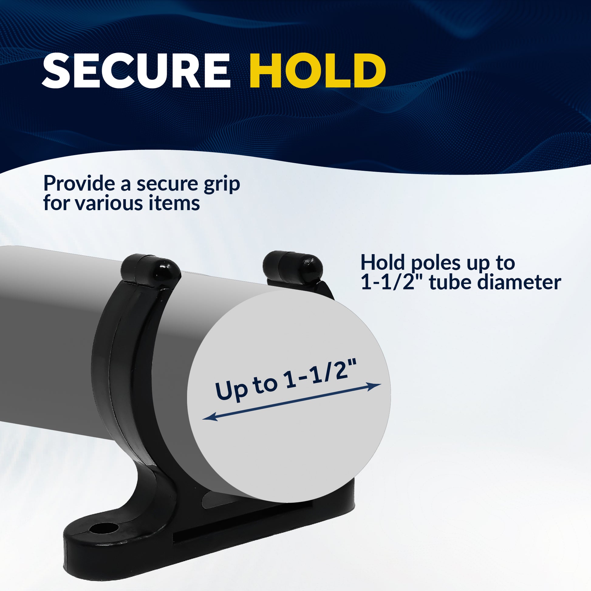 Boat Hook Holder, Up to 1-1/2" Tube Diameter - FO1843 - Five Oceans