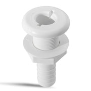Straight Thru-Hull Fitting Connection, 3/4", White - FO1863 - Five Oceans