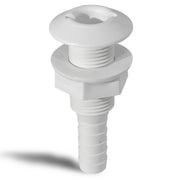 Straight Thru-Hull Fitting Connection, 1/2", White - FO1866 - Five Oceans