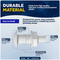 1/2" Thru-Hull Fitting, White Nylon – FO1866 - Five Oceans