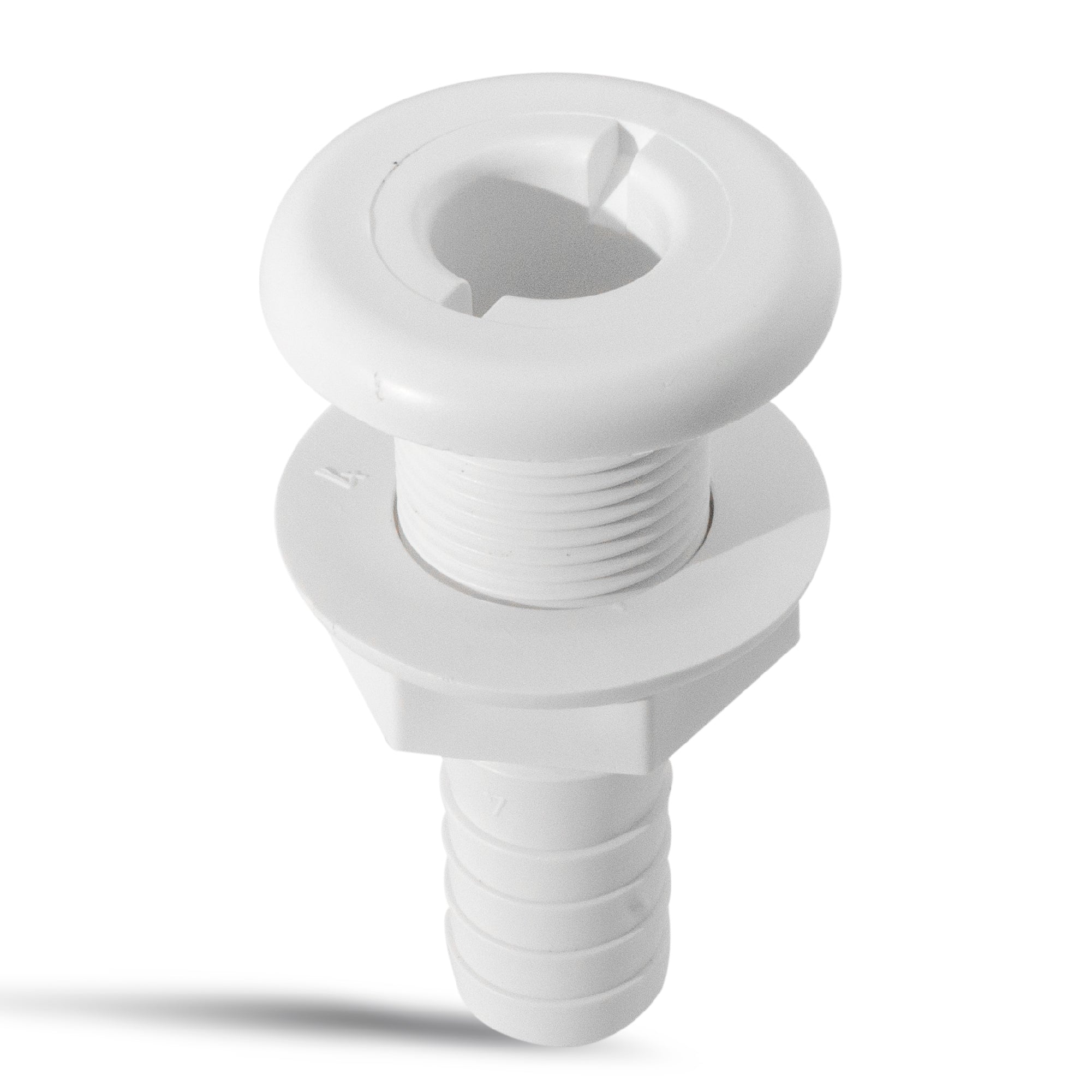 1 1/2" Thru-Hull Fittings for Boat, White - FO1867