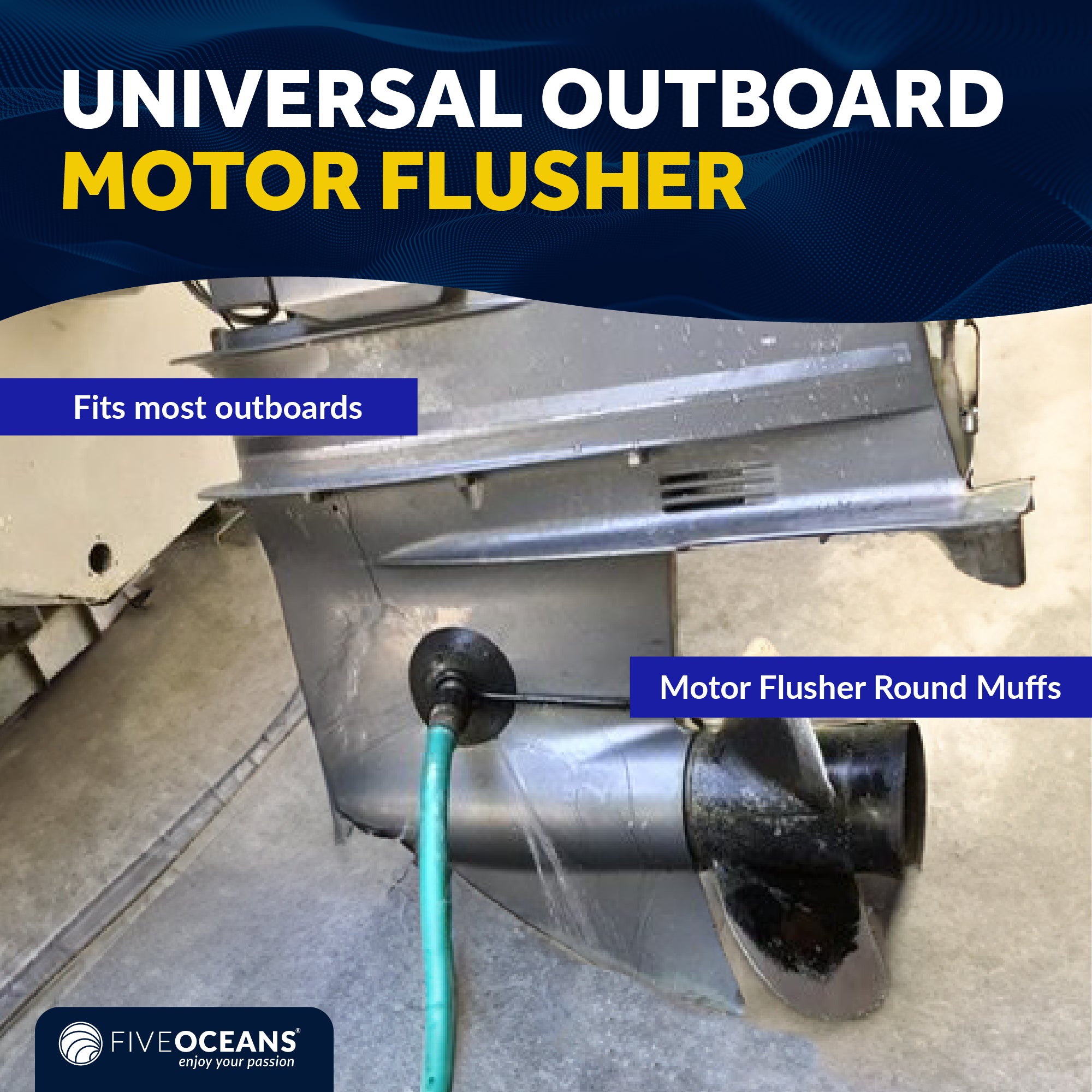 Universal Outboard Motor Flusher Round Muffs & Gear Oil Pump Set - FO1871-4770 - Five Oceans