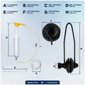Universal Outboard Motor Flusher Round Muffs & Gear Oil Pump Kit - FO1871-4770 - Five Oceans