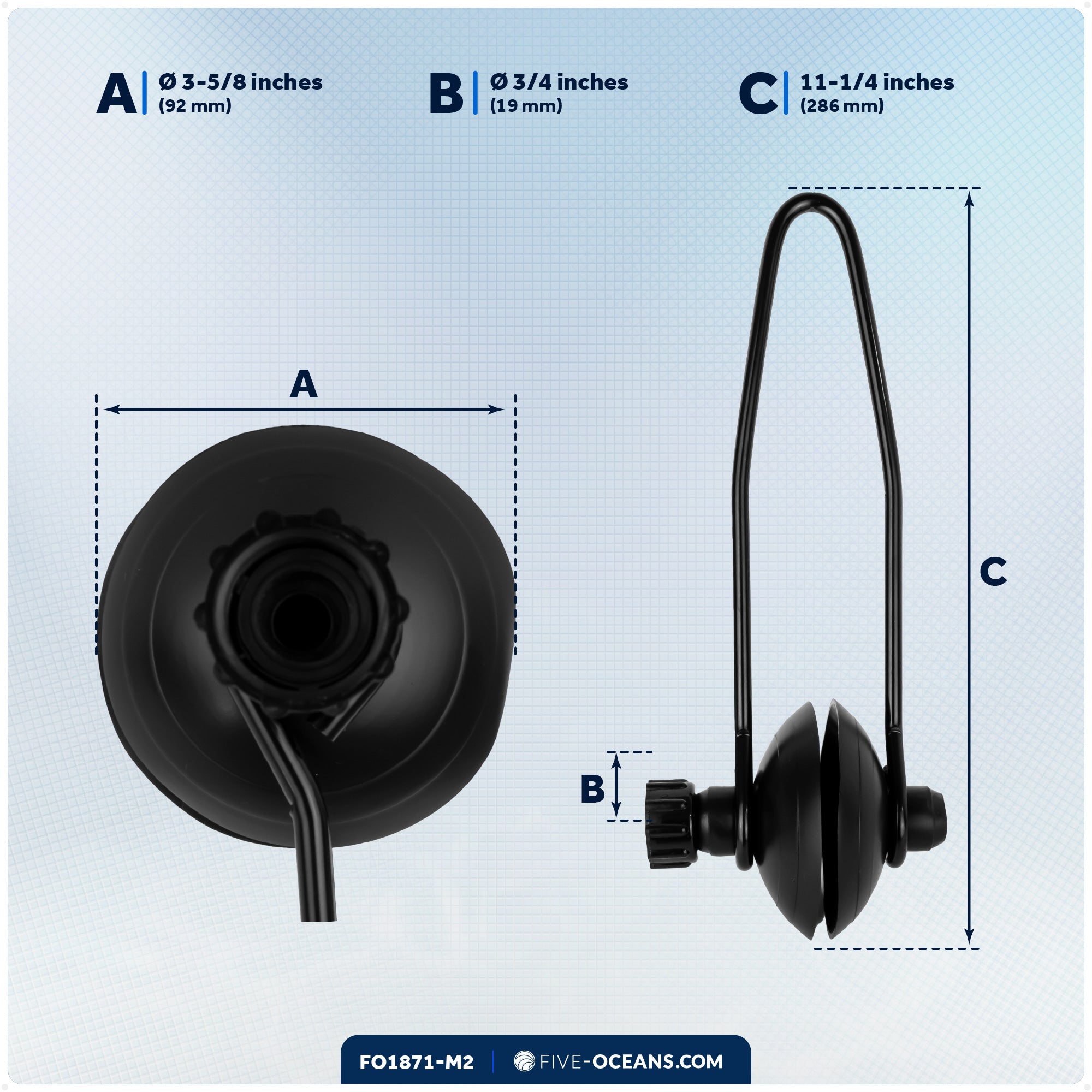 Universal Outboard Motor Flusher, Round Muffs- 2-Pack - FO1871-M2