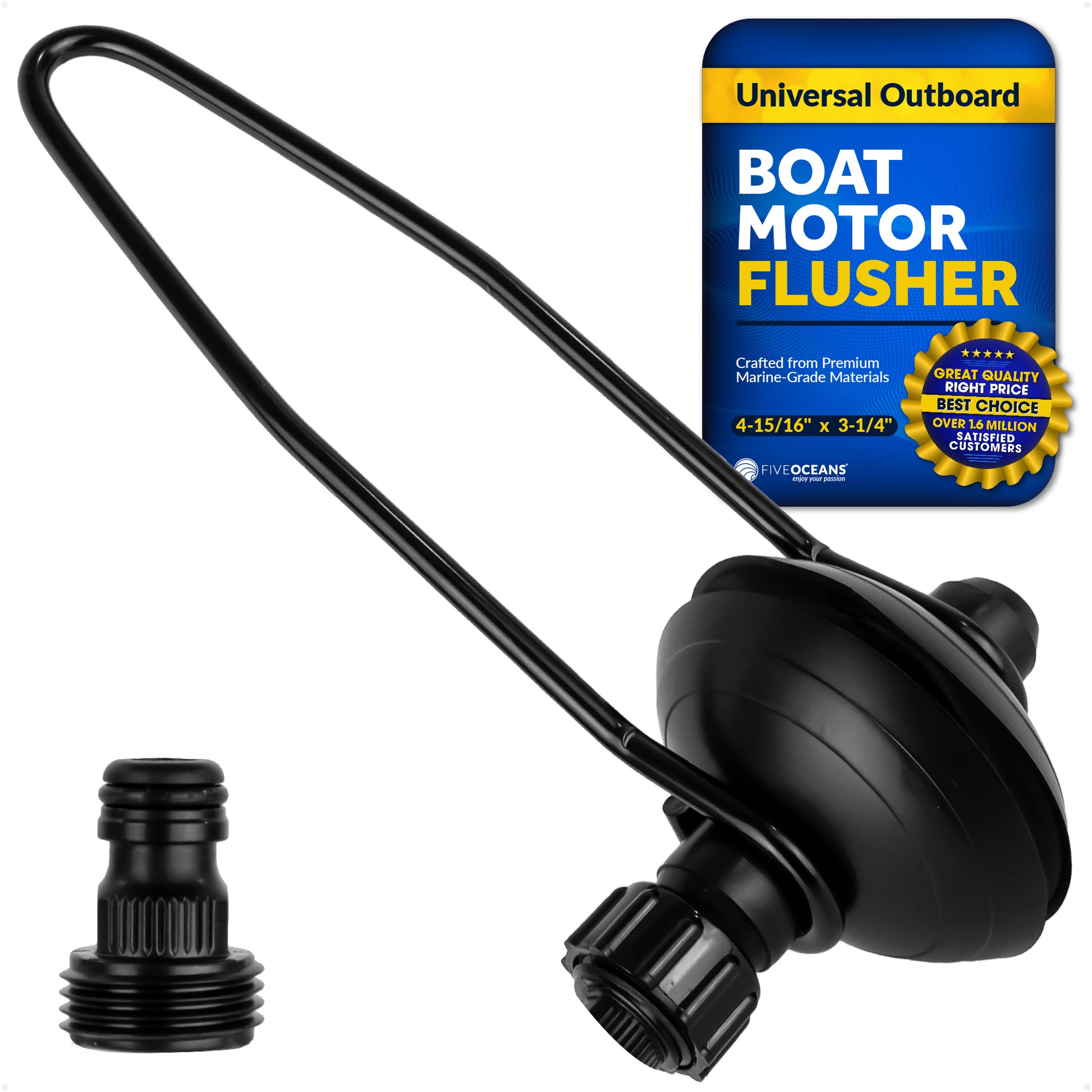 Universal Outboard Motor Flusher, Round Muffs - FO1871 - Five Oceans