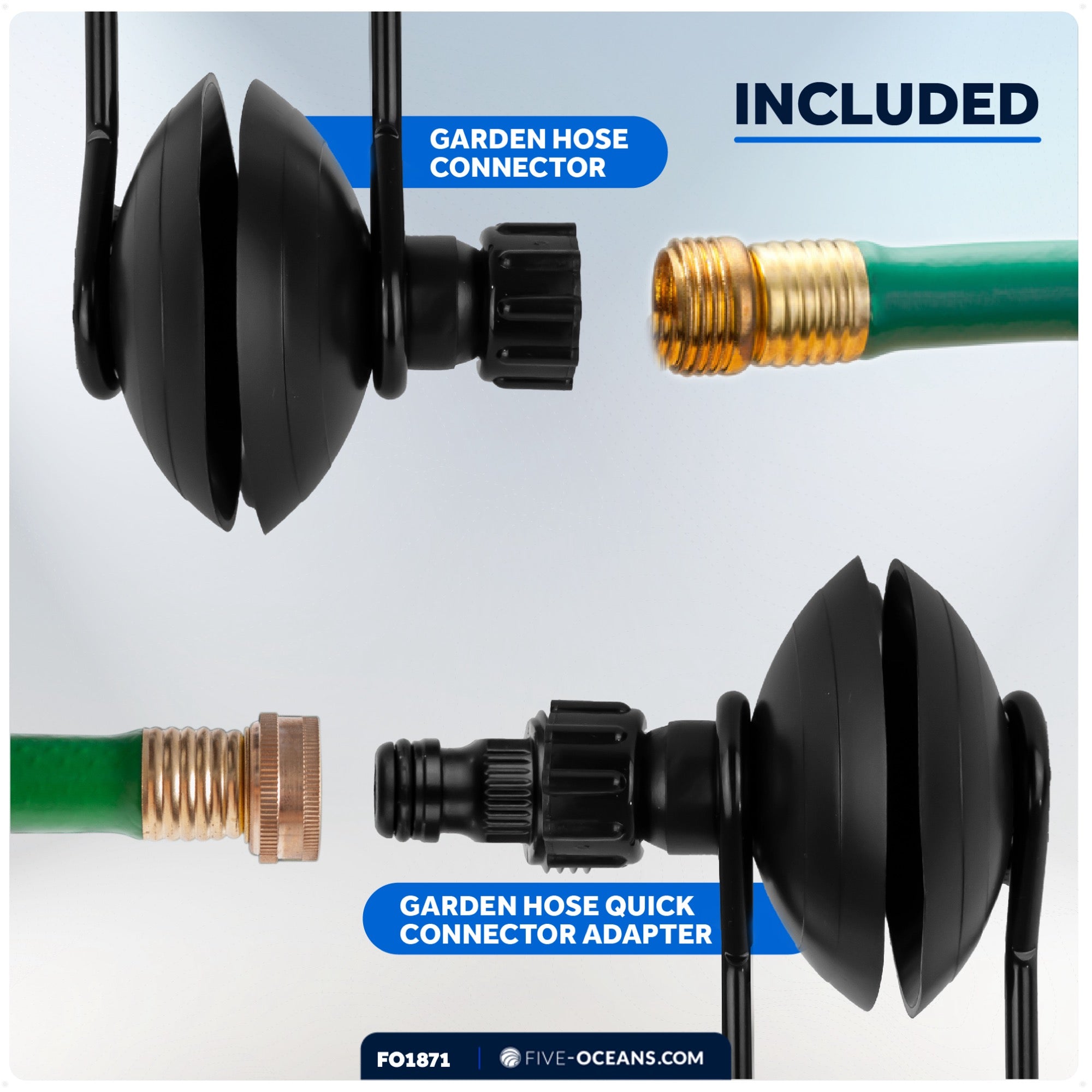 Universal Outboard Motor Flusher, Round Muffs - FO1871 - Five Oceans