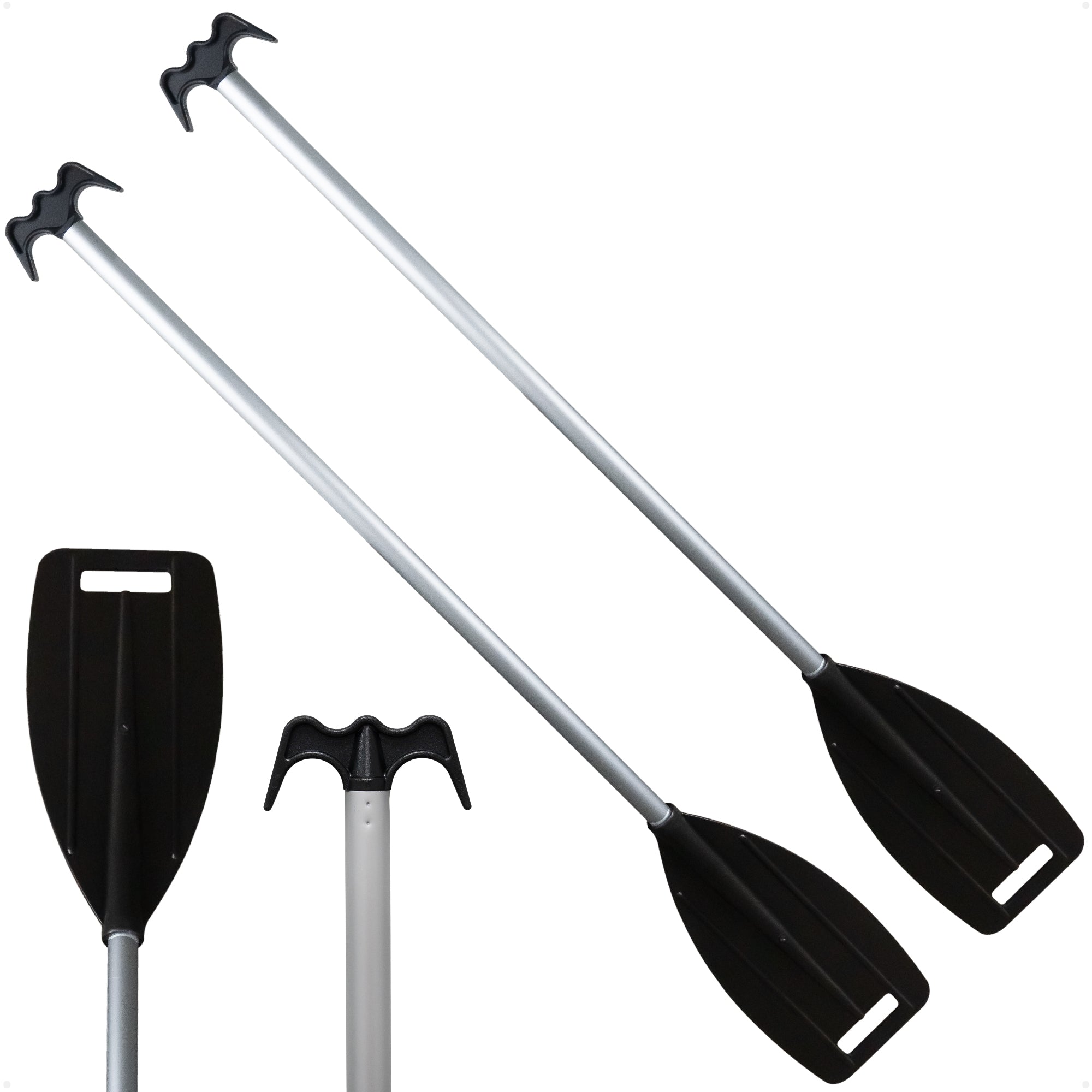4' Paddle & Hook, Black, Aluminum, 2-Pack - FO1876-M2 - Five Oceans