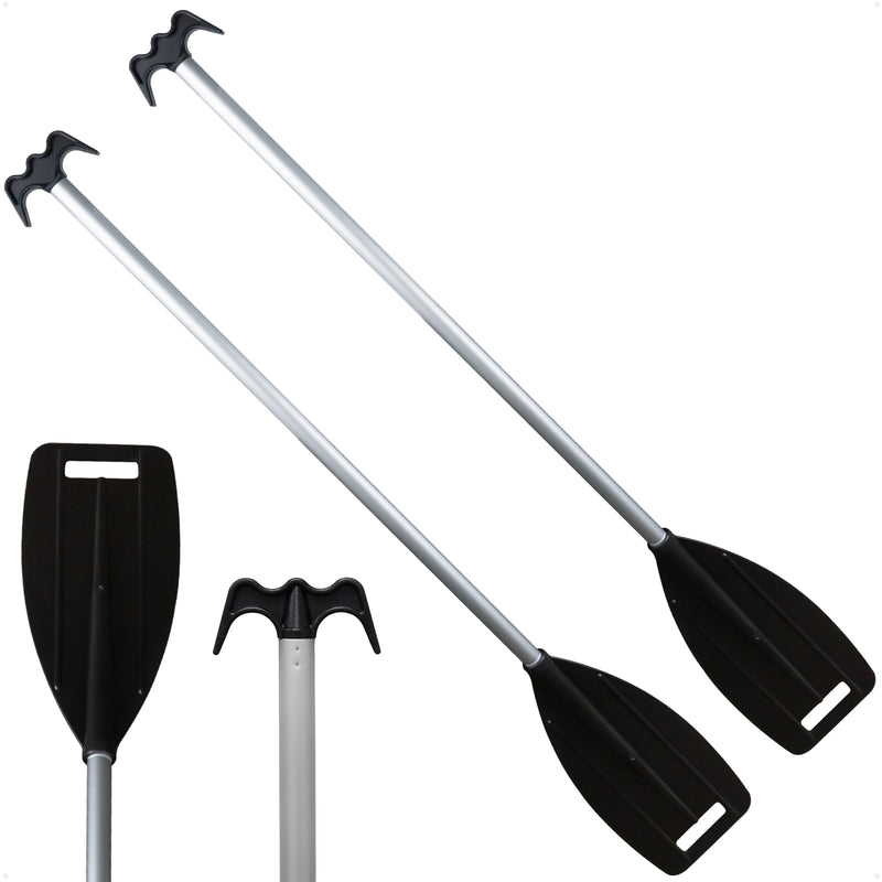 4' Paddle & Hook, Black, Aluminum, 2-Pack - FO1876-M2 - Five Oceans