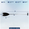 4' Paddle & Hook, Black, Aluminum, 2-Pack - FO1876-M2 - Five Oceans