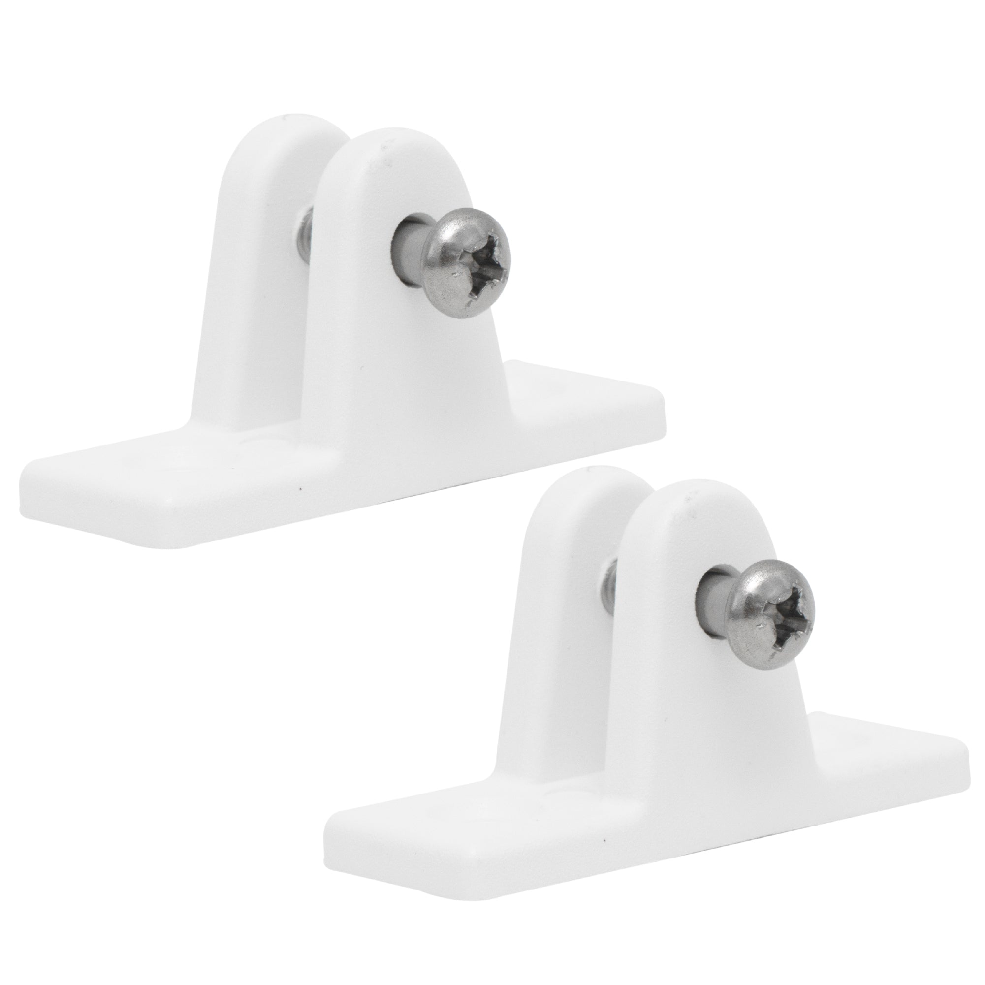 90 Degree Deck Hinge with Screw Pin, White Nylon 2-Pack - FO1879-M2 - Five Oceans