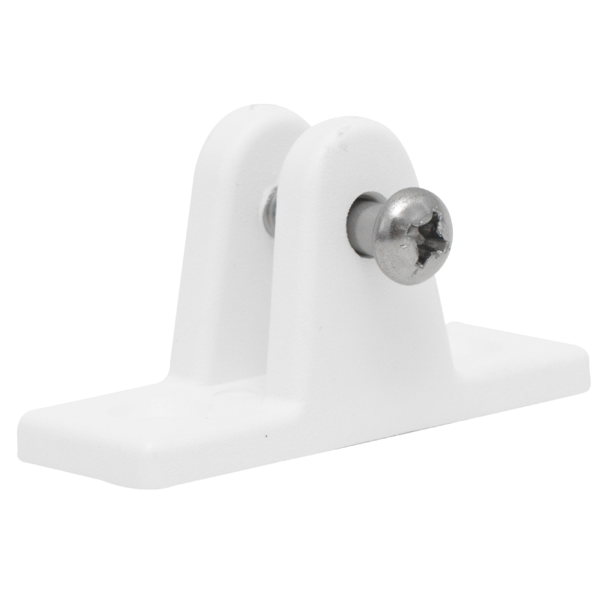90 Degree Deck Hinge with Screw Pin, White Nylon - FO1879 - Five Oceans