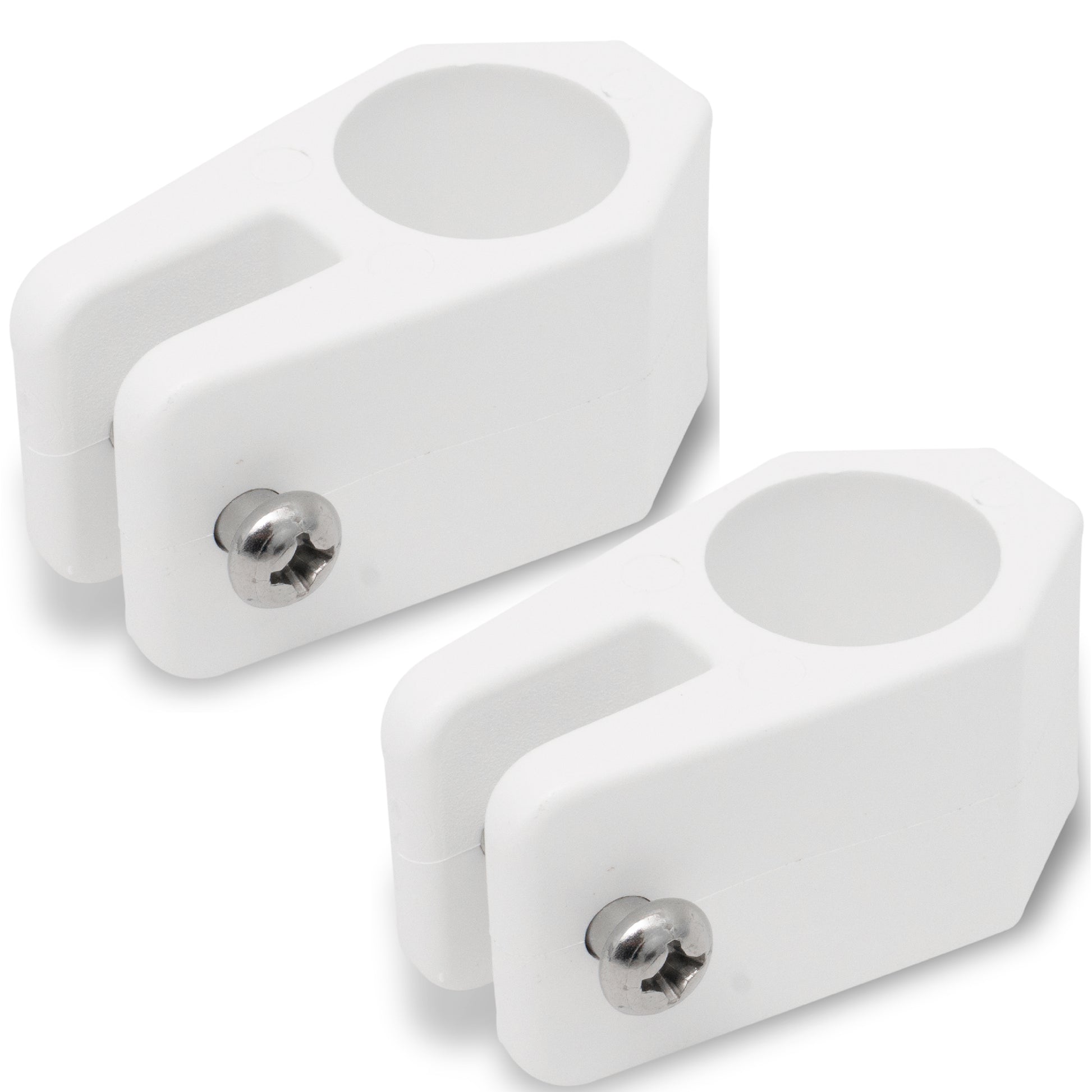 Bimini Top Hardware 7/8" Jaw Slide, White Nylon - 2-Pack - FO1880-M2 - Five Oceans