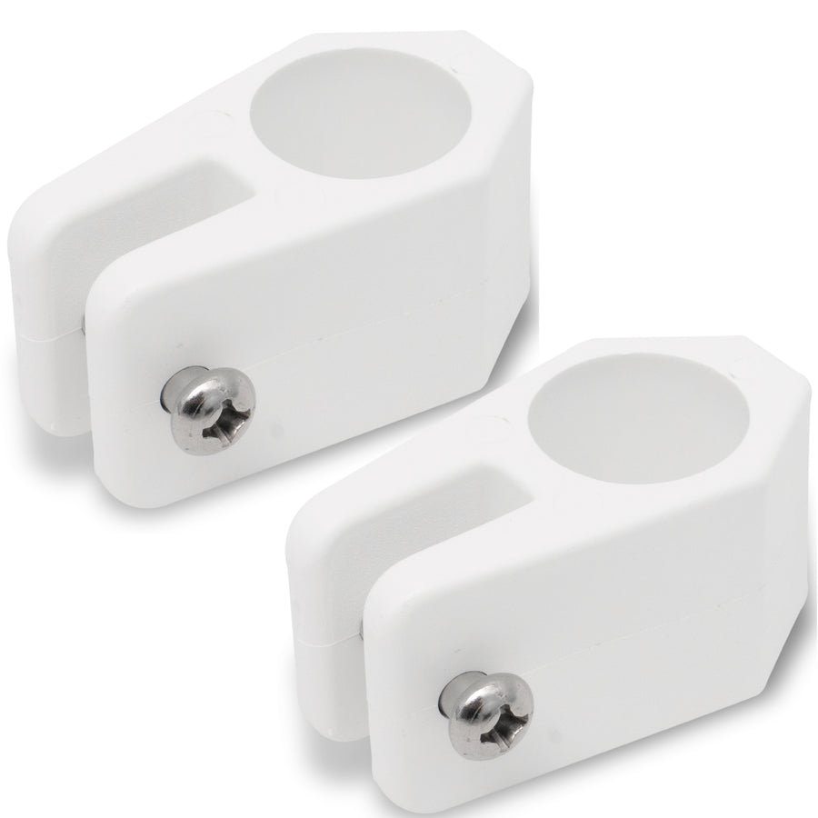 Bimini Top Hardware 7/8" Jaw Slide, White Nylon - 2-Pack - FO1880-M2 - Five Oceans
