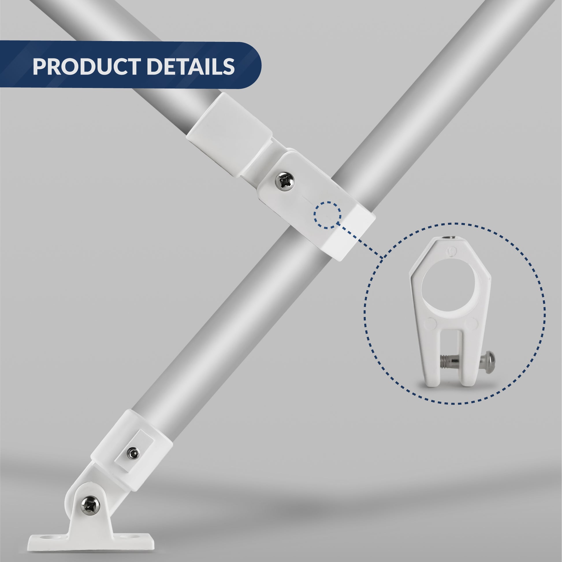 Bimini Top Hardware 7/8" Jaw Slide, White Nylon - 2-Pack - FO1880-M2 - Five Oceans