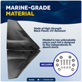 Hydrofoil for Outboard Motors Up to 200HP, Black - FO1882 - Five Oceans