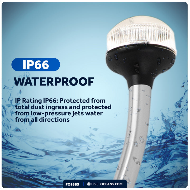 24" LED Anchor Navigation Light, Plug-In, 12V - USCG 2NM Certified - FO1883 - Five Oceans