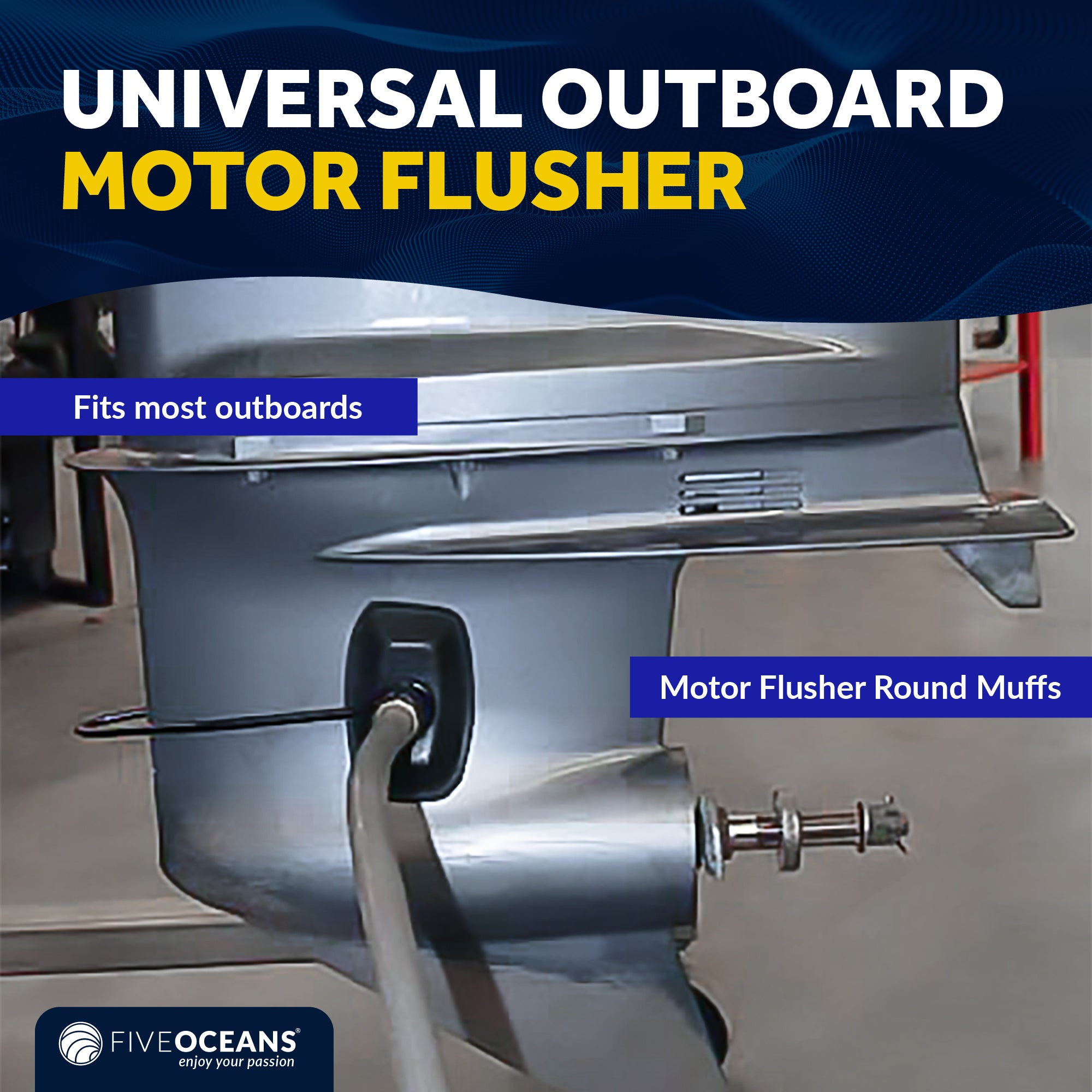 Universal Outboard Motor Flusher Rectangular Muffs & Gear Oil Pump Set - FO1884-4770 - Five Oceans