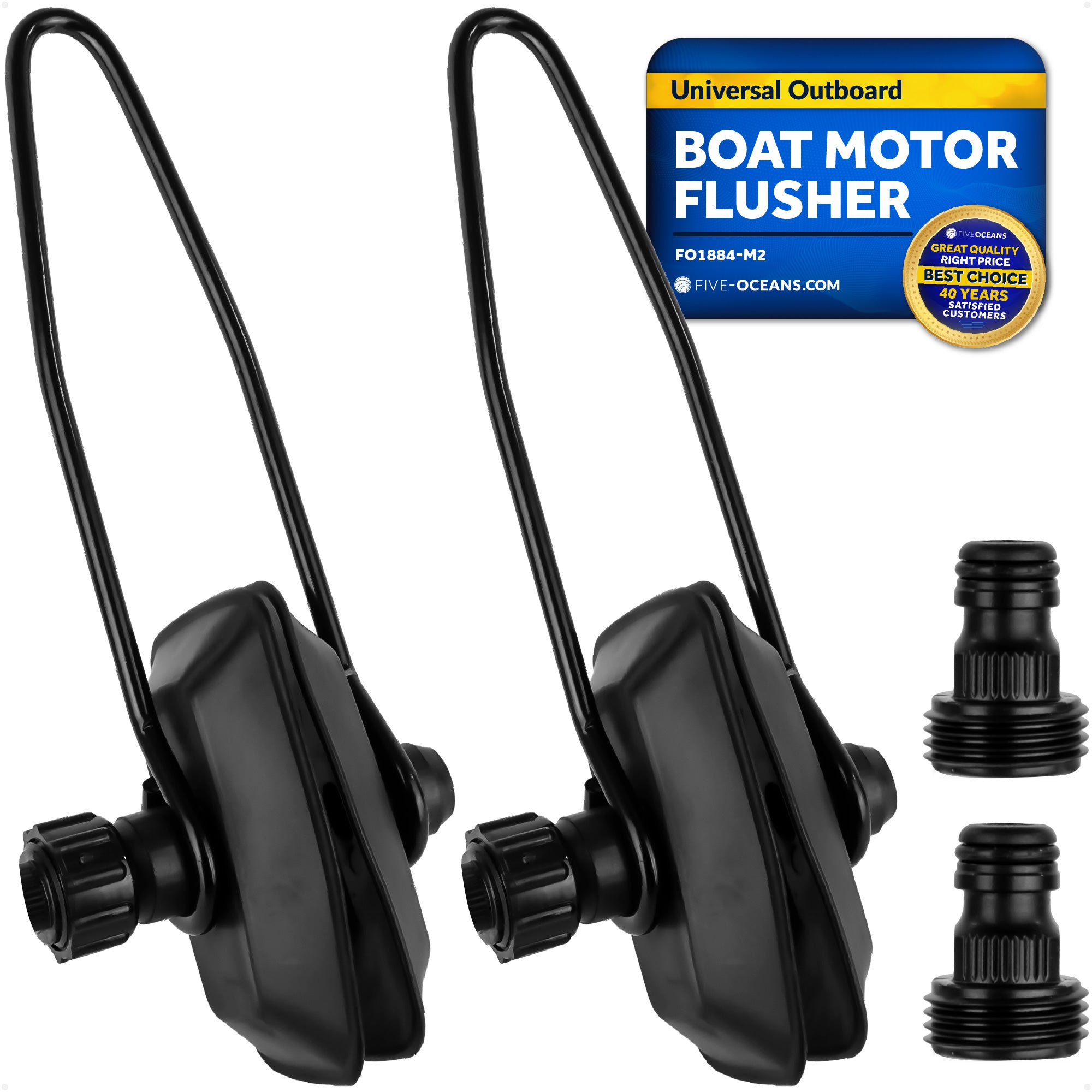 Universal Outboard Motor Flusher, Rectangular Muffs - 2-Pack - FO1884-M2