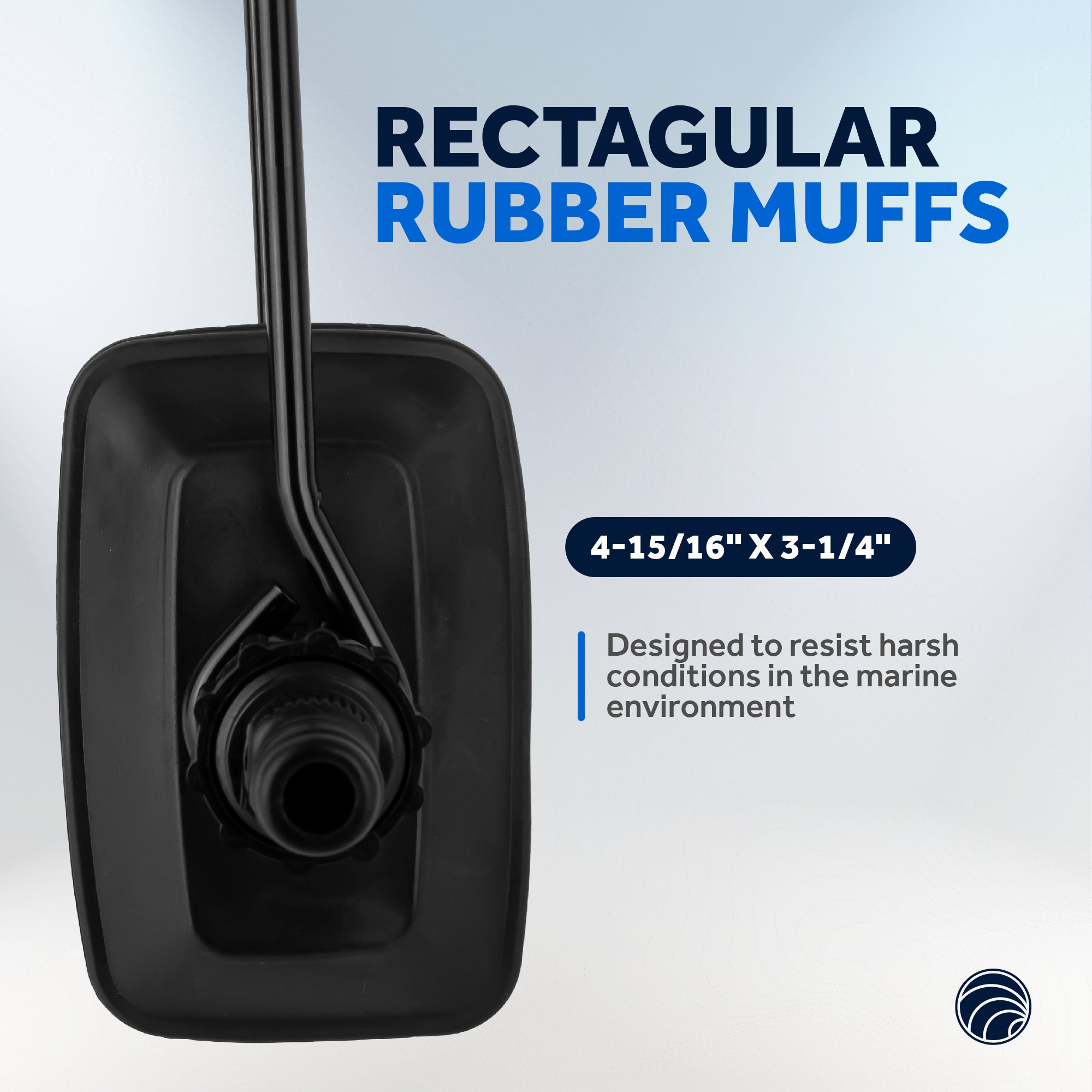 Universal Outboard Motor Flusher, Rectangular Muffs - 2-Pack - FO1884-M2 - Five Oceans